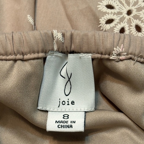 Joie Floral Backless Dress w/ Front Pockets. NWT size 8 side zip beaded tie belt - Picture 4 of 16